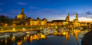 Dresden, Almanya 'nın panoramik görüntüsü