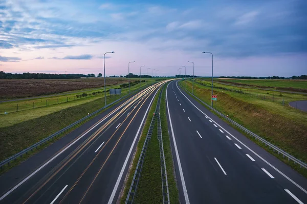 A highway at night — Stock Photo, Image