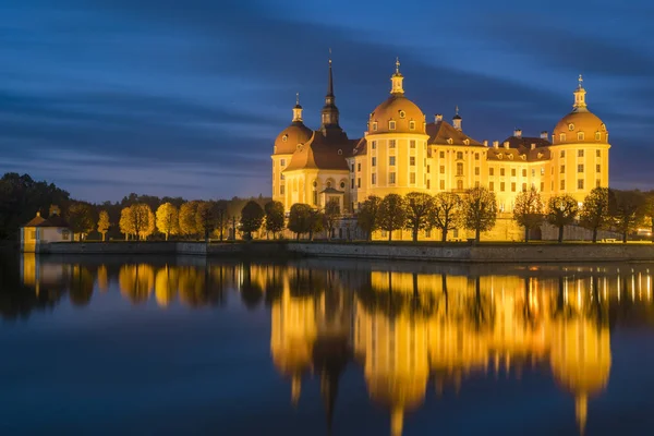 Moritzburg slott, nattfotografi — Stockfoto