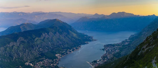 Baia di Kotor vista dall'alto, Montenegro — Foto Stock