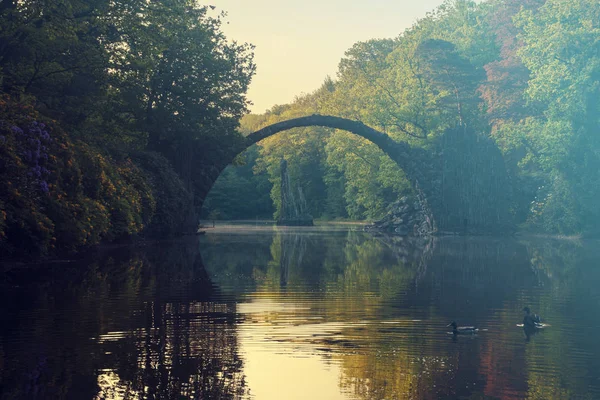 Ponte Diabo Kromlau Saxonia — Fotografia de Stock