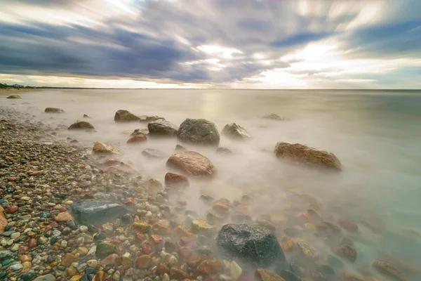 Dynamische Zonsondergang Baltische Zee — Stockfoto