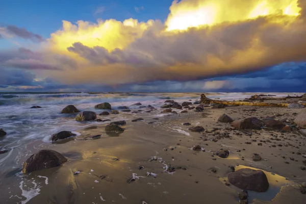 Tramonto Dinamico Sul Mar Baltico — Foto Stock