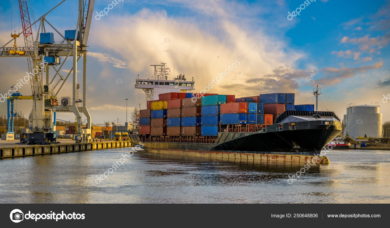 Container Ship Leaving Port — Stock Editorial Photo © MikeMareen #250648806