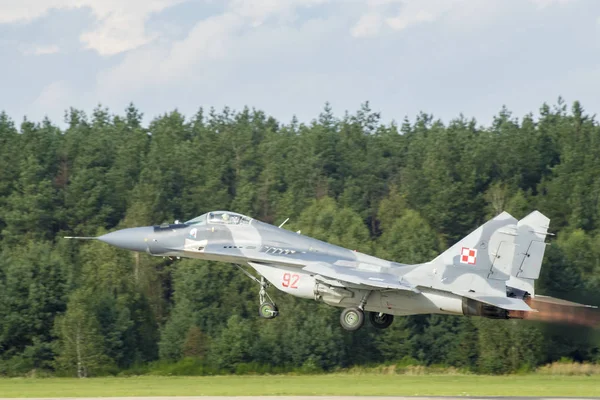 Base Aérea Swidwin Polonia Junio 2016 Avión Mig Fuerzas Aéreas — Foto de Stock