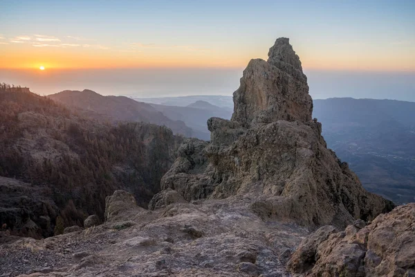카나리아 스페인 Nublo Bentaiga에서의 꼭대기에서 — 스톡 사진