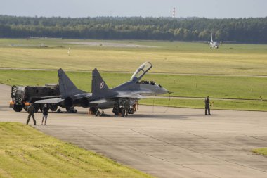 Air Base Swidwin, Polonya-Haziran 2016: Mig 29 uçak Polonya Hava Kuvvetleri askeri tatbikatlar sırasında