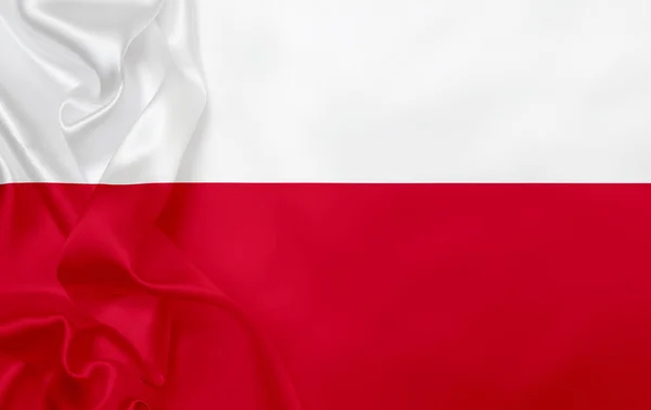 Drapeau Pologne Cadre Complet — Photo