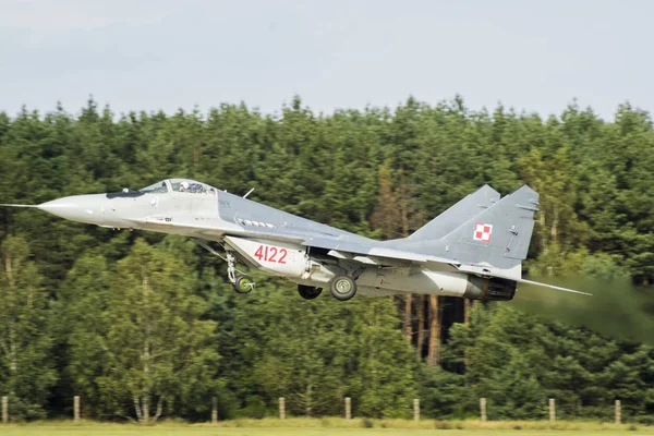 Base Aérea Swidwin Polonia Junio 2016 Avión Mig Fuerzas Aéreas — Foto de Stock