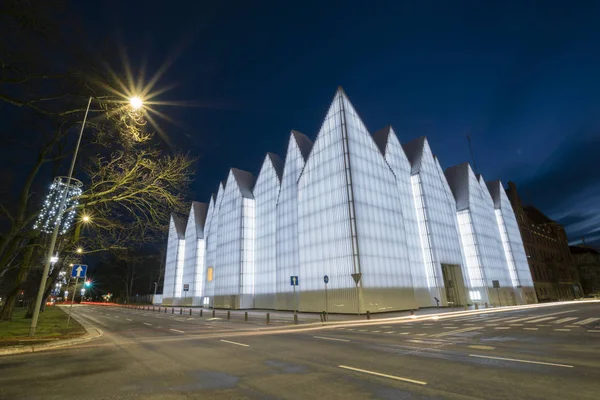 Szczecin Polsko Leden 2018 Moderní Futuristické Budovy Štětín Filharmonie Hall — Stock fotografie