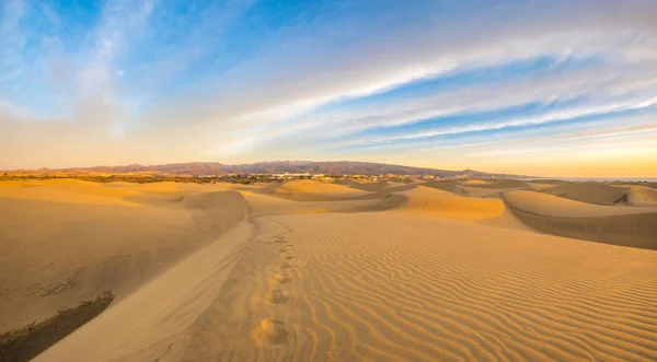 Wschód Słońca Pustyni Ciągu Dnia — Zdjęcie stockowe