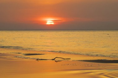 günbatımı üzerinde Denizi, Baltık Denizi, wolin Adası, Polonya