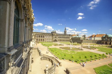 Dresden, Saxrony, Almanya-Mayıs 2017: Dres ünlü Zwinger palace