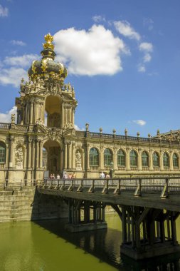 Dresden, Saxrony, Almanya-Mayıs 2017: Dres ünlü Zwinger palace