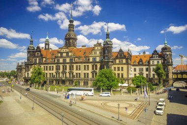 Dresden, Saxrony, Almanya-Mayıs 2017: Dres ünlü Zwinger palace