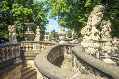 Dresden, Saxrony, Almanya-Mayıs 2017: Dres ünlü Zwinger palace