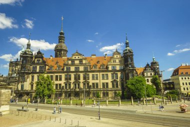 Dresden, Saxrony, Almanya-Mayıs 2017: Dres ünlü Zwinger palace