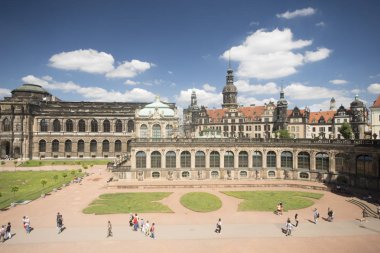 Dresden, Saxrony, Almanya-Mayıs 2017: Dres ünlü Zwinger palace