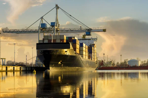 Containerschiff Hafen — Stockfoto