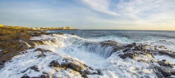 Bufadero de la Garita  a Unique Water Vortex ,Bufadero de la Garita, Telde, Gran Canaria, Spain.