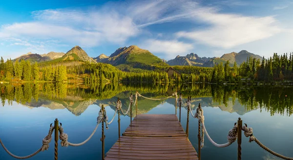 Lac Montagne Strbske Pleso Lac Strbske Parc National Des Hautes — Photo