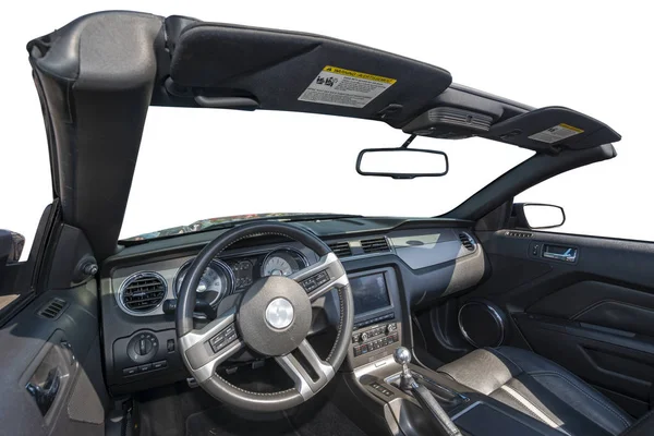 Cabriolet Cockpit Een Witte Achtergrond — Stockfoto