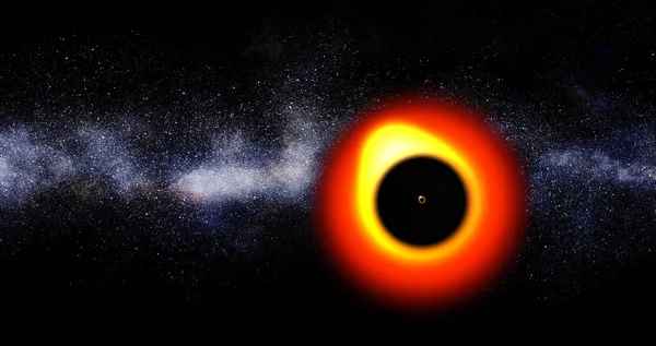 vision of a black hole in space