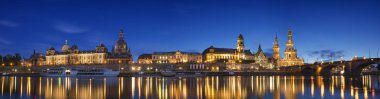 Dresden, yüksek çözünürlüklü akşam Panoraması