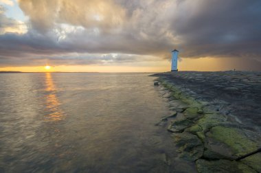  yel değirmeni şeklindeki feneri, Świnoujście, Polonya