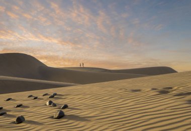 Dunas Maspalomas - çöl Kanarya Adası, Gran Canaria