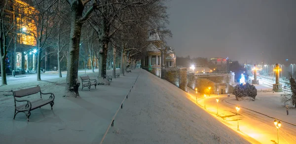 Szczecin Polonia Enero 2018 Terrazas Szczecin Paisajes Invernales — Foto de Stock