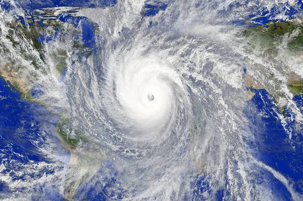 Ciclón Círculo Sobre Globo Terráqueo — Foto de Stock