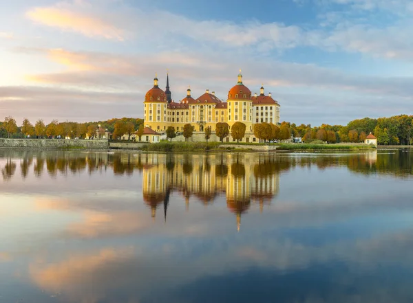 Widok Zamek Moritzburg — Zdjęcie stockowe
