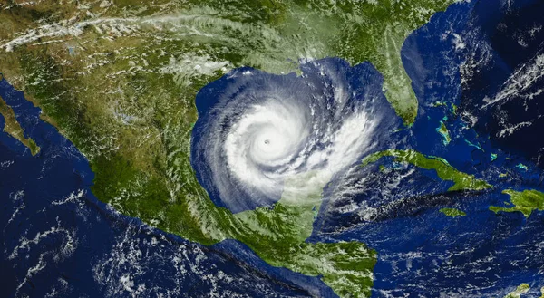 Föld Földgömb Hurrikánok Illusztráció Háttérben — Stock Fotó