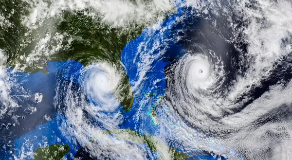 Kasırga Abd kıyılarına yaklaşıyor. Bu görüntünün elemanları f — Stok fotoğraf