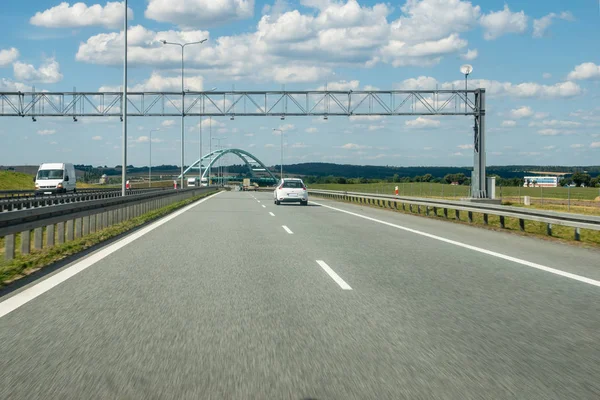 Сучасна автострада в Польщі — стокове фото