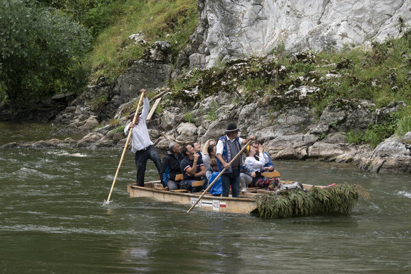 The gorge of the Dunajec river, Sromowce, Spisz, Poland-July 201