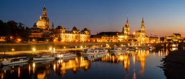 Dresden, Saksonya, Almanya-Haziran 2017: yeniden yapının panoraması