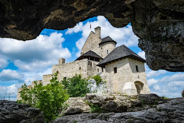 Bobolice Castle Polen Het Kasteel Maakt Deel Uit Van Het — Stockfoto