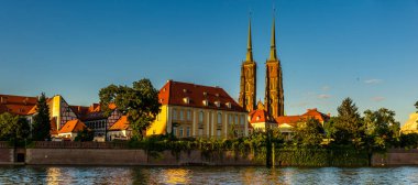 Wroclaw, Poland- Panorama of the historic and historic part of the old town 