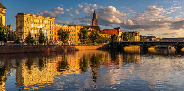 Panorama of historic district of Wrocaw 