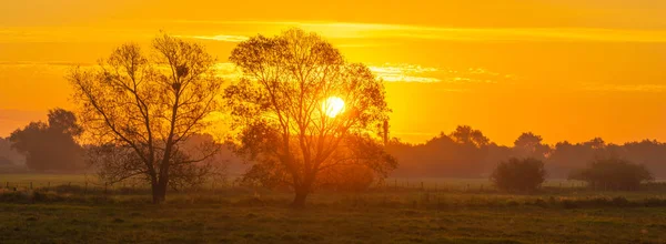 Сельский Пейзаж Восходе Солнца — стоковое фото