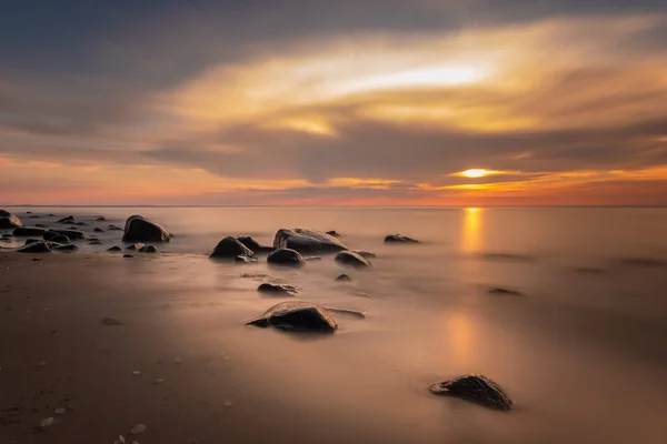 Boulders Zee Het Wolin National Park Het Licht Van Ondergaande — Stockfoto