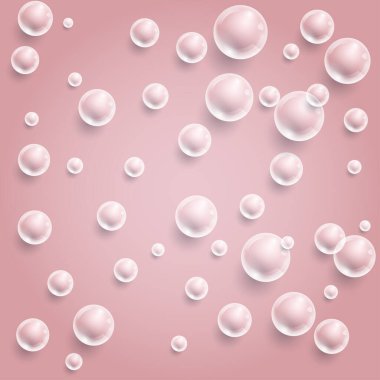 Şeffaf baloncuklu arka plan. Vektör illüstrasyonu