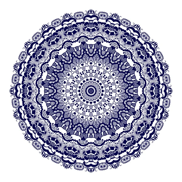 Синій Круглий Орнамент Векторні Ілюстрації — стоковий вектор