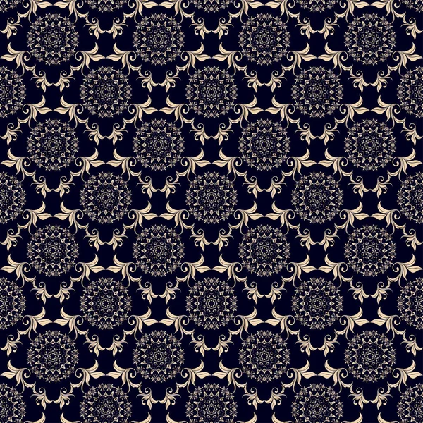 Naadloos Ornament Achtergrond Behang Patroon — Stockvector