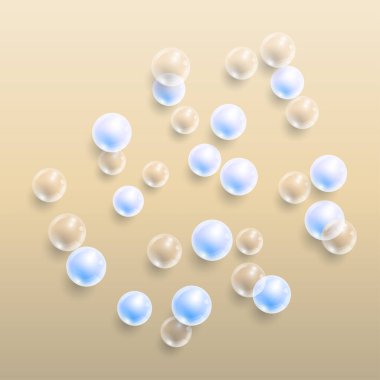 Şeffaf baloncuklu arka plan. Vektör illüstrasyonu