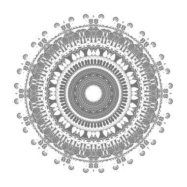 Gri yuvarlak süs. Vektör illüstrasyonu