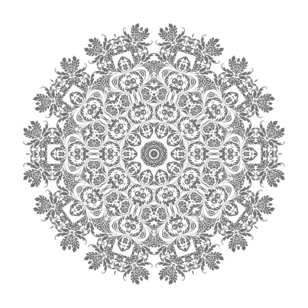Серый Круглый Орнамент Векторная Иллюстрация — стоковый вектор