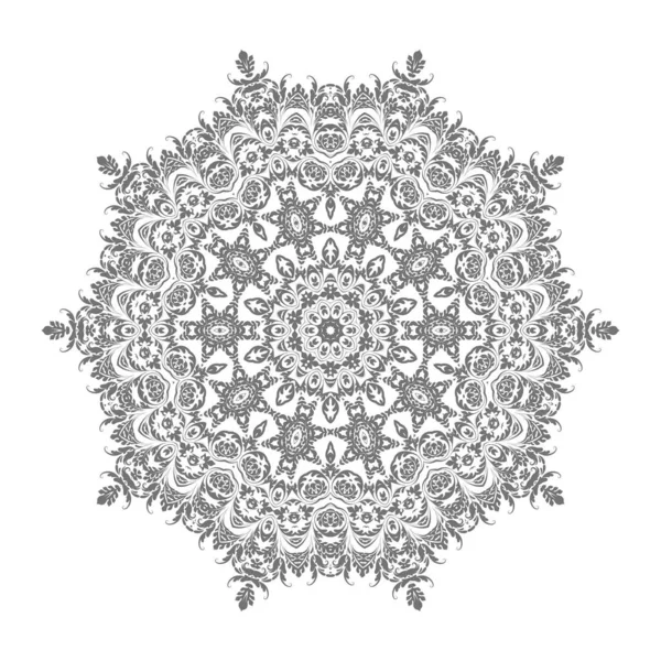 Ornement Rond Gris Illustration Vectorielle — Image vectorielle